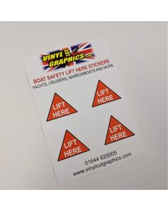 Lift here stickers