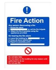 Fire Action Sticker