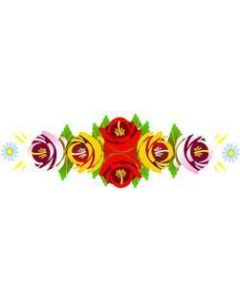 Traditional Style Canal Rose Sticker  Design 9