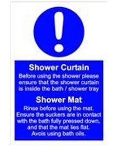 Shower Curtain Shower Mat Vinyl Door Self Adhesive Sticker