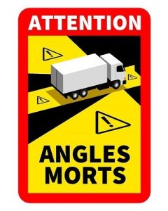 Blind Spot Angles Morts Truck Sticker