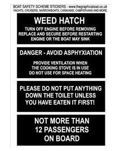 Boat Safety/Warning Stickers C