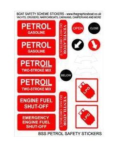 BSS BOAT SAFETY SCHEME PETROL STICKER DECALS