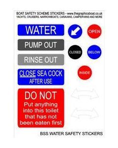 BSS Water - Boat Safety Scheme safety stickers.