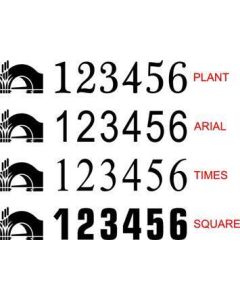 BW Boat Number Stickers