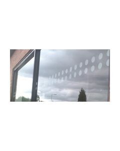 Window Etch / Manifestation - Opaque Circles.  Pre Spaced Single Row