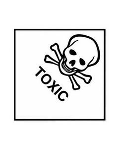 Danger Toxic Safety Sticker