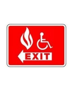 Disabled Fire Exit Left Safety Sticker