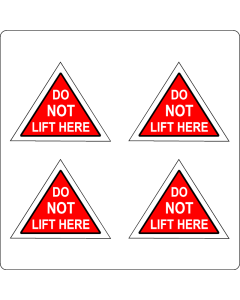 Boat Hoist Sticker - Do Not Lift Here (4 of)