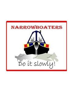 Funny Do It Slowly Narrowboat Sticker