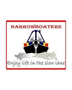 Slow Lane Narrowboat Sticker