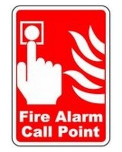 Fire alarm call point 1 Safety Sticker