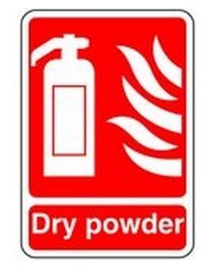 Fire and dry powder extinguisher Safety Sticker