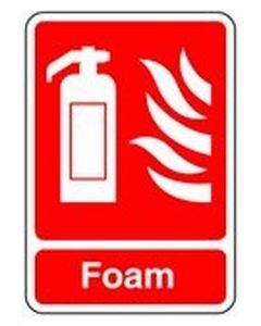 Fire and Foam extinguisher Safety Sticker