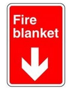 Fire blanket down Safety Sticker