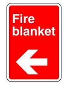 Fire Blanket Left Safety Sticker