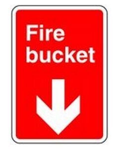 Fire Bucket Down Safety Sticker