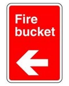 Fire Bucket Left Safety Sticker