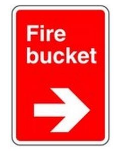 Fire bucket right Safety Sticker