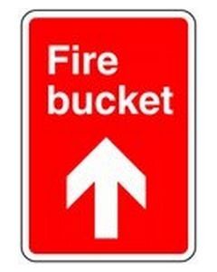 Fire Bucket Up Safety Sticker