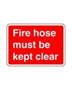 Fire hose must be kept clear 2 Safety Sticker