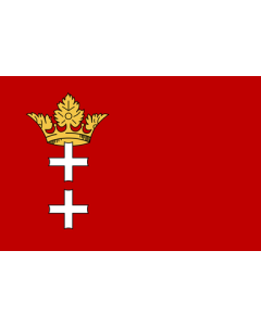 Free City of Danzig Sticker Flag Sticker