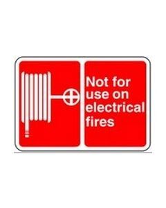 Hose not for use on electrical fires Safety Sticker