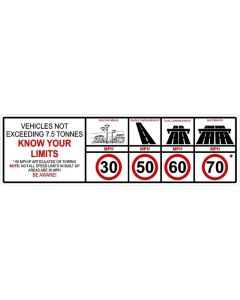 CG KNOW YOUR SPEED LIMITS Warning Sticker by caravangraphics.com