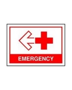 Medical emergency left Safety Sticker