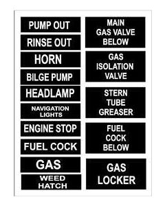 Boat Safety/Warning Stickers B