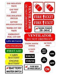 Boat Safety/Warning Stickers