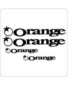 ORANGE BICYCLE STICKER SET