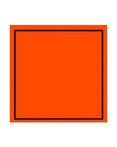 Orange Square Hazard Safety Sticker