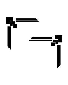 Panel Insert Design Self Adhesive Sticker 2 (Pair)