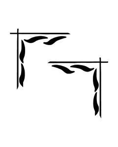 Panel Insert Design Self Adhesive Sticker 3 (Pair)