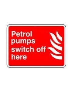 petrol pumps switch off here sticker