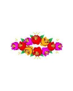 Traditional Style Canal Rose Sticker Design 11