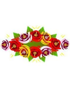 Traditional Style Canal Rose Sticker Design 1