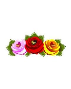 Traditional Style Canal Rose Sticker Design 22