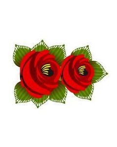 Traditional Style Canal Rose Sticker Design 28