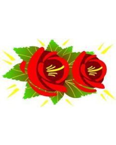 Traditional Style Canal Rose Sticker Design 5