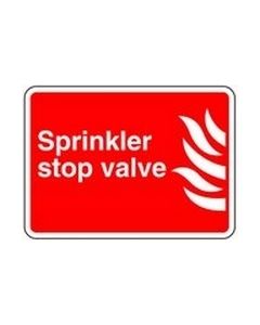 Sprinkler stop valve Safety Sticker