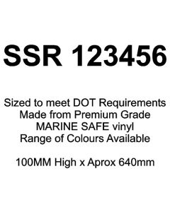 SSR Boat Number Stickers (Pair) 50mm