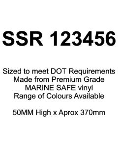 SSR Boat Number Stickers (Pair) 50mm
