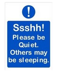 Sshhh Others May Be Sleeping Vinyl Door Self Adhesive Sticker