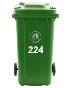 Wheelie Bin Numbers AND Name sticker