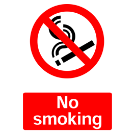 No Smoking, Prohibition Safety Sticker - Vinyl Cut Graphics UK, Signs