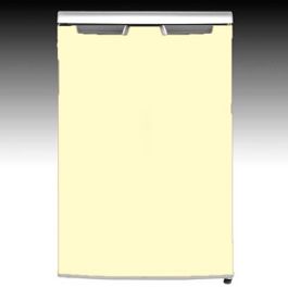 cream undercounter fridge