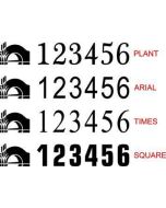 BW Boat Number Stickers