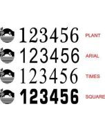 Combined BW and CRT Boat Index Numbers - OUR OWN DESIGN (Pair)